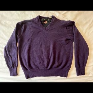 Orvis 100% Merino wool purple sweater
